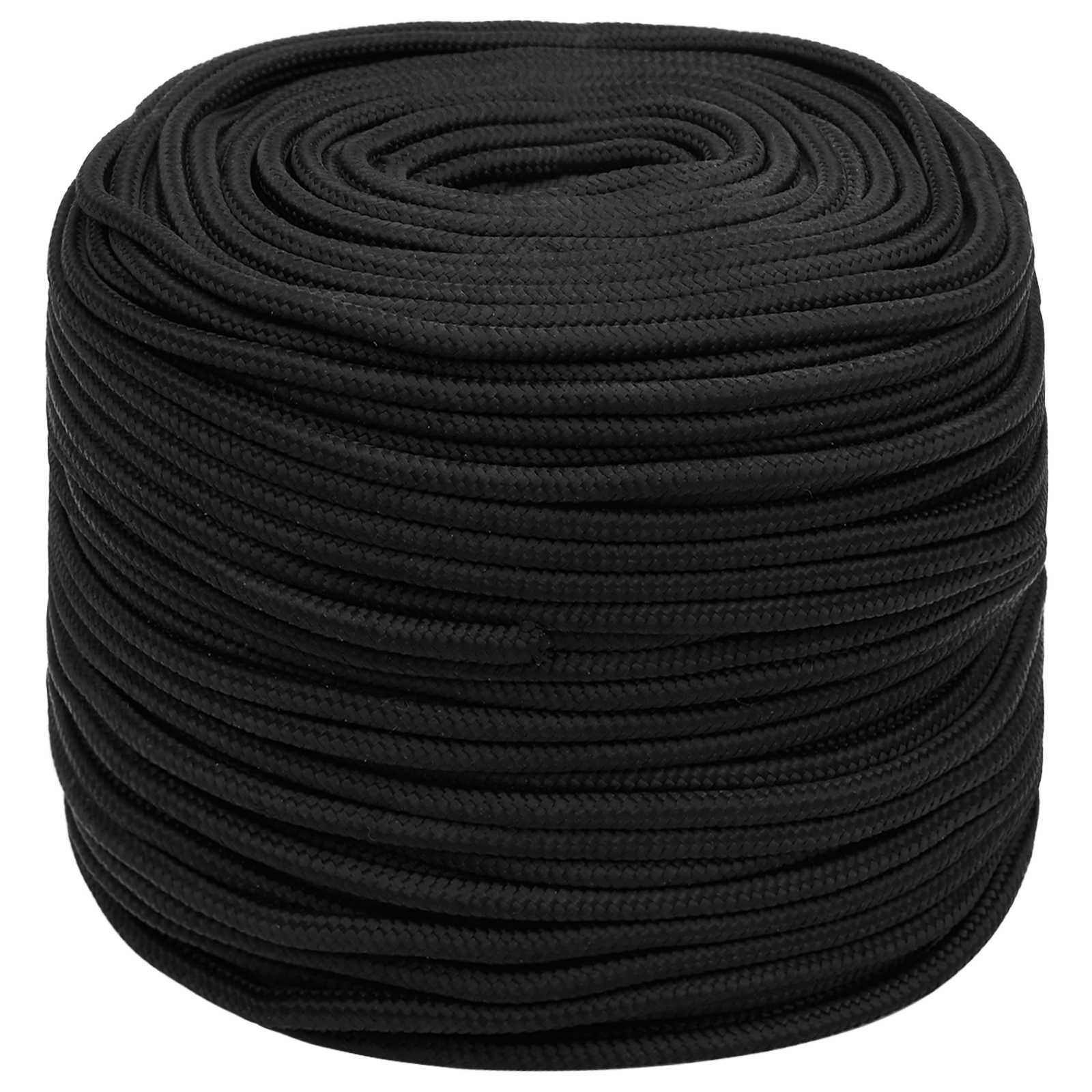 Multipurpose Utility Rope 10 mm 50 m Black PP 645 kg Max Load