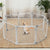 Pawz Pet Playpen Transparent Acrylic Clear Folding Dog Fence Kennel 8 Panel-1954802350375964679
