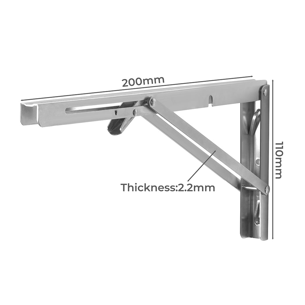 2Pcs 8" Folding Table Bracket Stainless-1954802736809775106