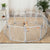 Pawz Pet Playpen Transparent Acrylic Clear Folding Dog Fence Kennel 10 Panel-1954802350732480519