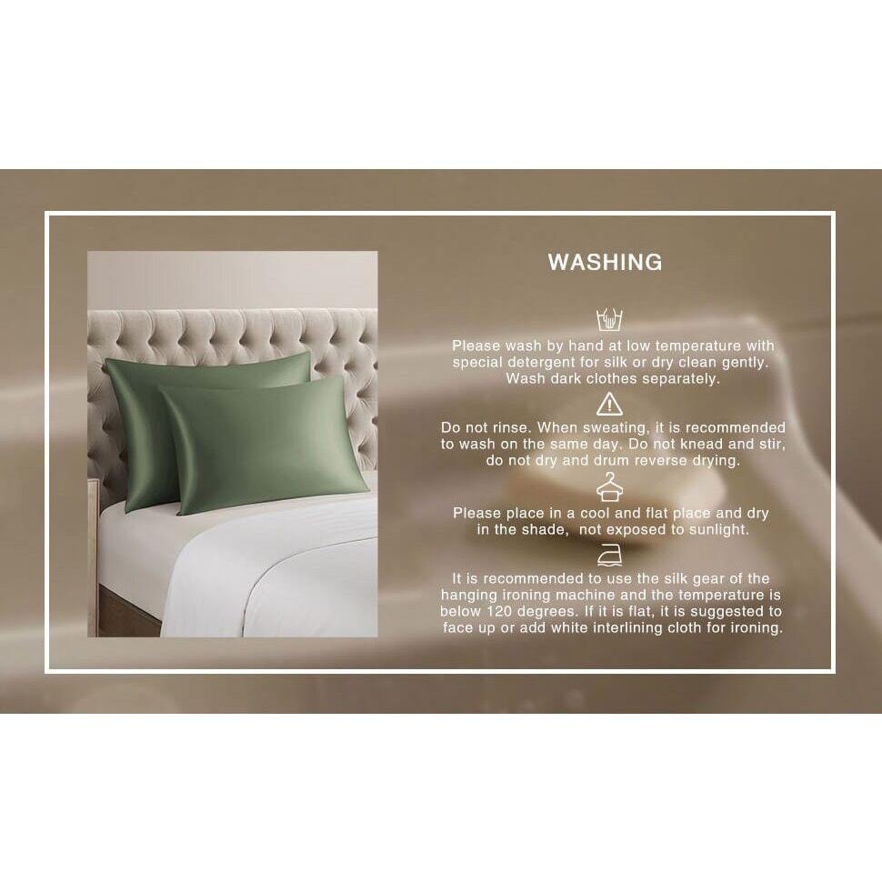 Anyhouz Pillowcase 50x90cm Coffee Natural Mulberry Silk For Comfortable And Relaxing Home Bed
