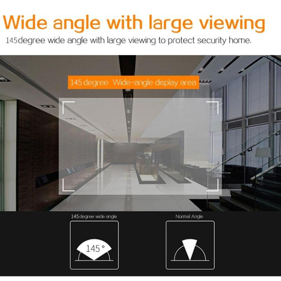 3 Screen 1.0Mp Security Camera With Door Peephole & Tf Card Support - Black-1915197553742319619