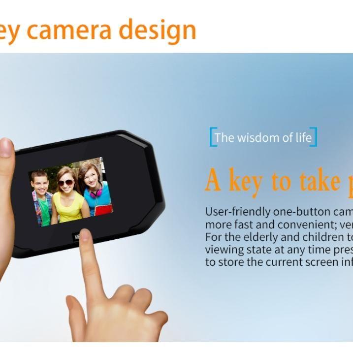3 Screen 1.0Mp Security Camera With Door Peephole & Tf Card Support - Black-1915197553742319620