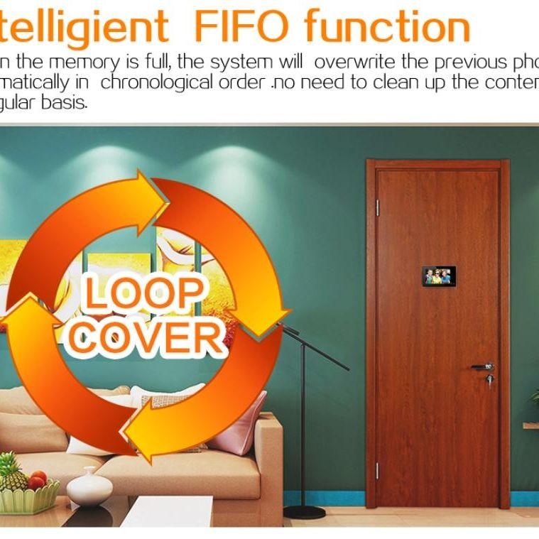 4.3 Security Camera Door Peephole With One-Key Watch - Black-1915196779251503108