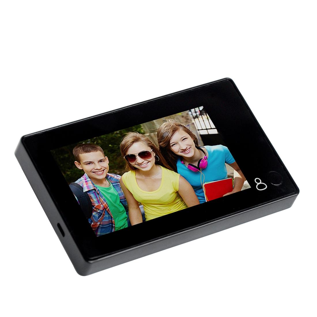 4.3 Security Camera Door Peephole With One-Key Watch - Black-1915196779251503110