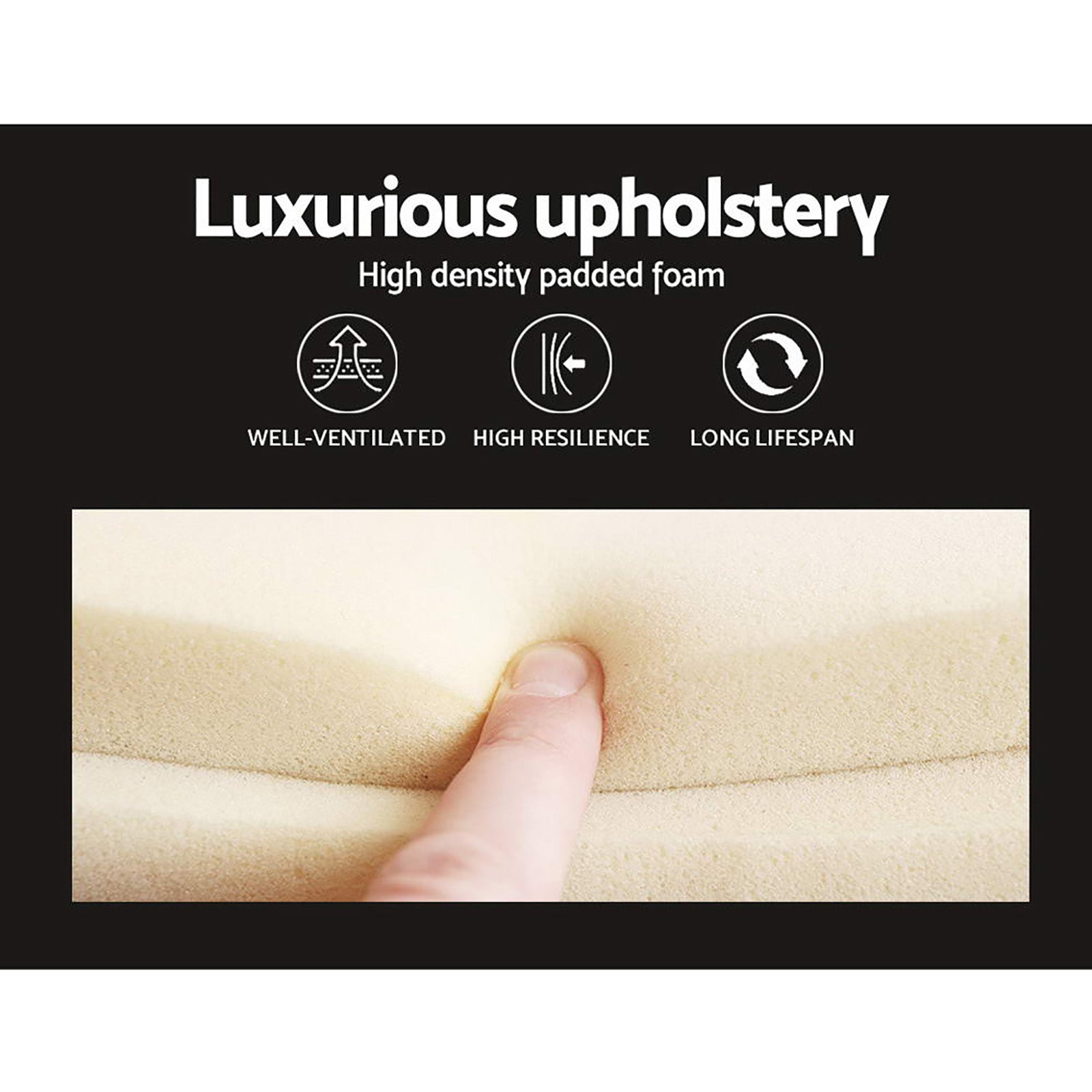 Artiss Bed Frame King Size with 4 Drawers Charcoal MILA