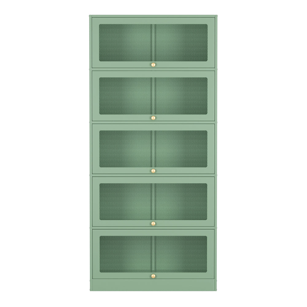 ArtissIn Buffet Sideboard Cupboard Cabinet Storage Mesh Doors Metal Green ELIA