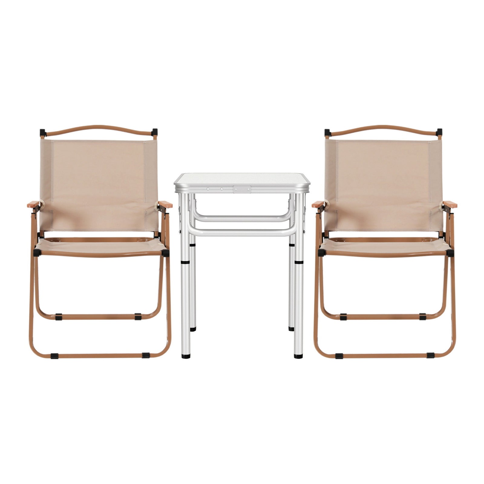 Weisshorn 3pc Camping Table Chair Set Outdoor Folding Aluminium Portable Picnic