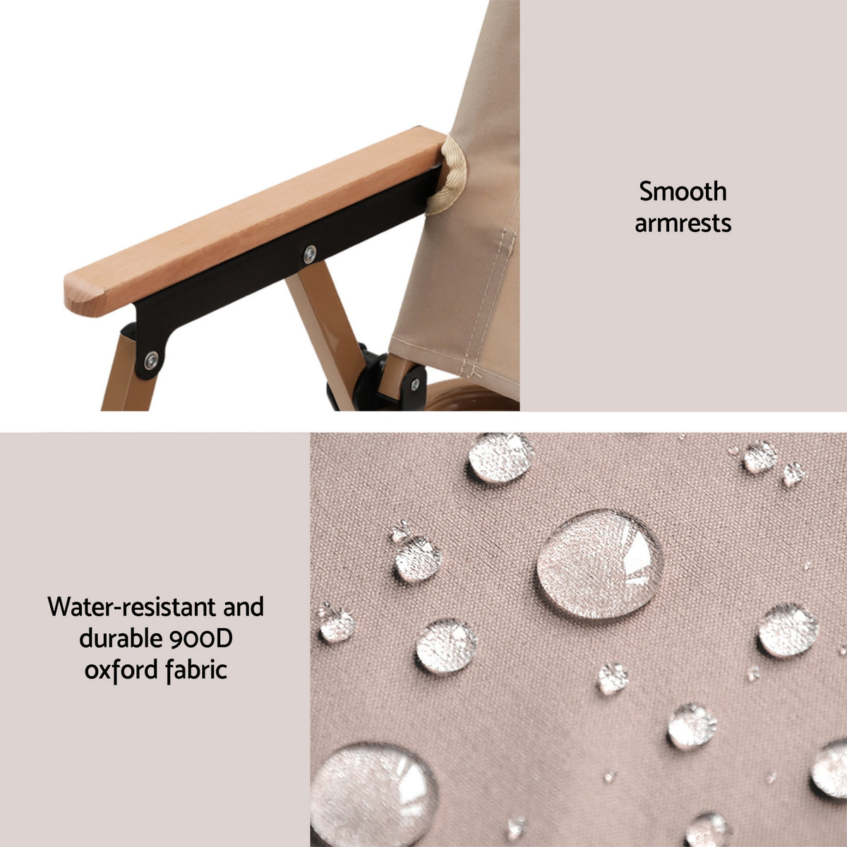 Weisshorn 3pc Camping Table Chair Set Outdoor Folding Aluminium Portable Picnic