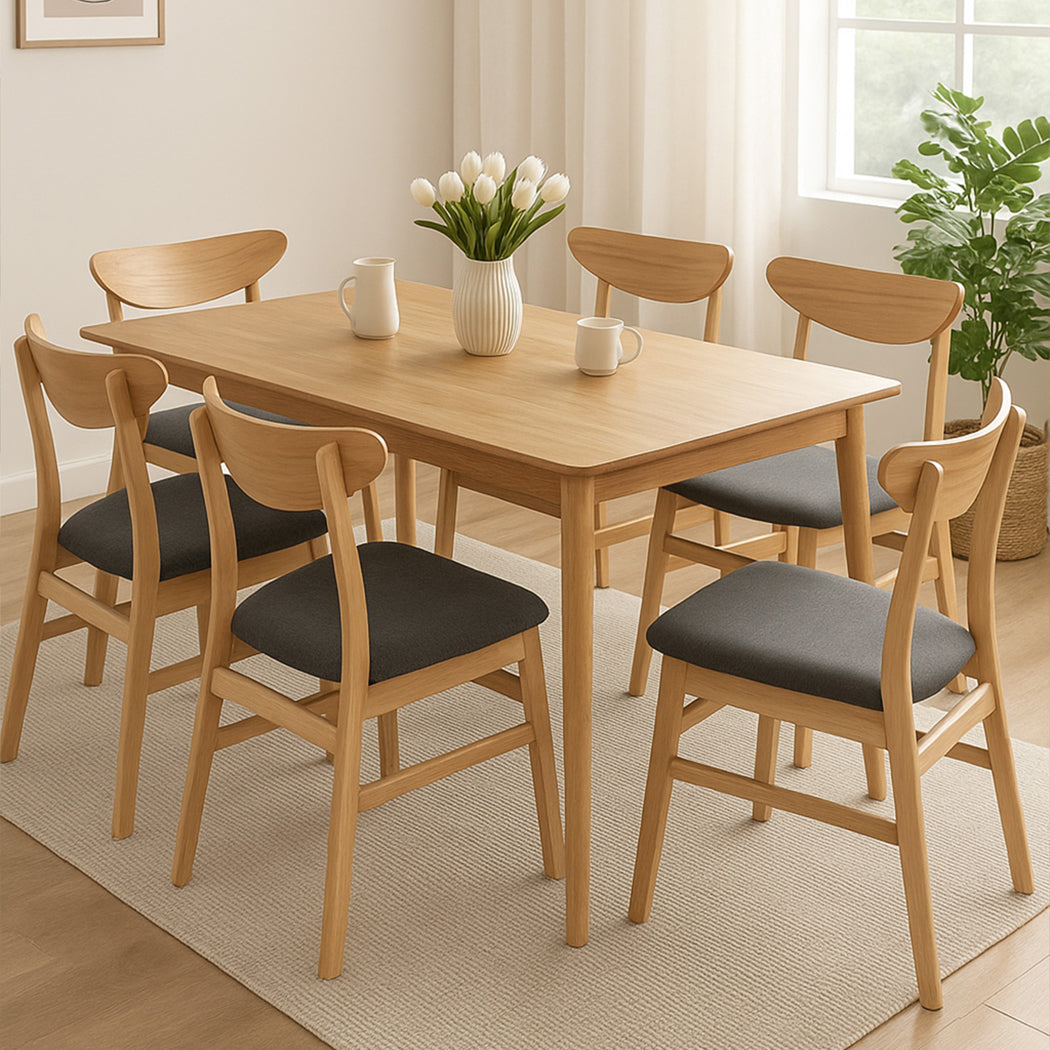 Levede 6xDining Chairs Kitchen Chair Nature-1973193558794047495