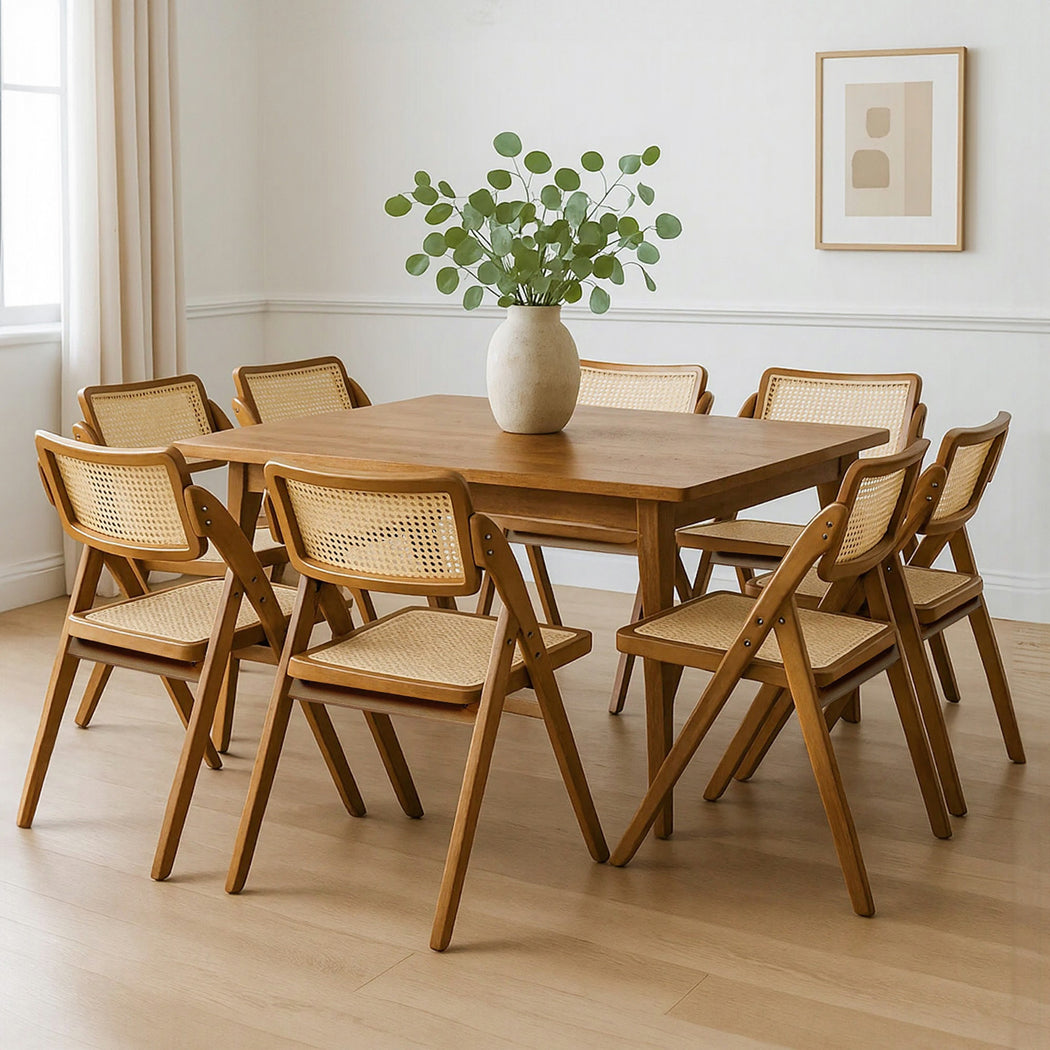 Levede 8X Foldable Rattan Dining Chairs-1973193561688117255