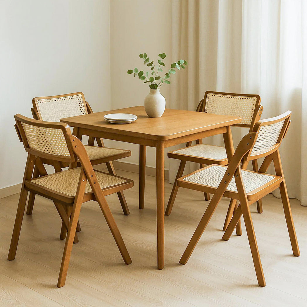 Levede 4X Foldable Rattan Dining Chairs-1973193561310629895