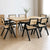 Levede 6x Black Wicker Armchair Dining Chair-1973193564921925639
