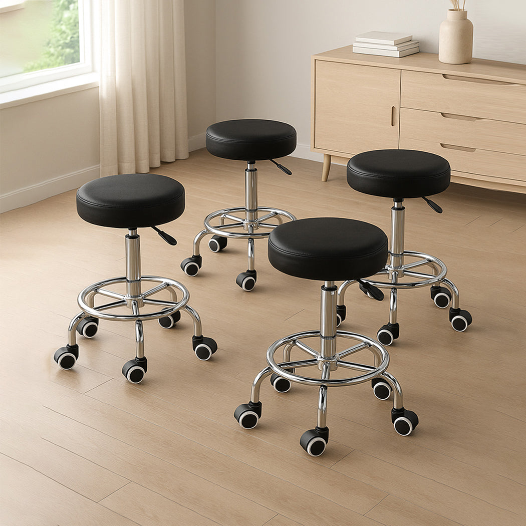 4x Levede Swivel Salon Barstool Hairdressing-1973193578192703494