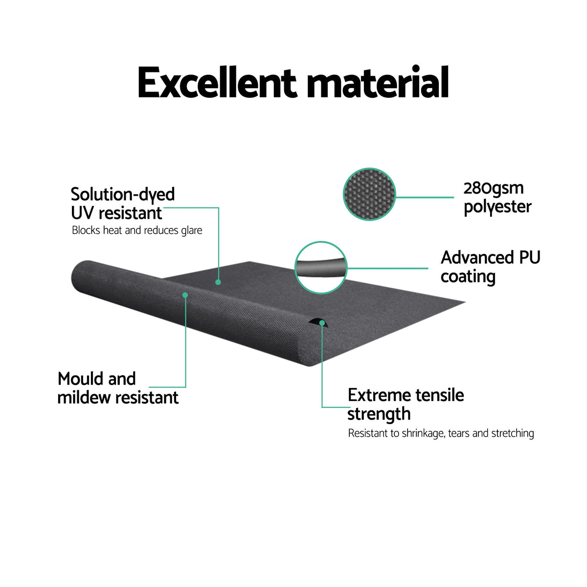 Instahut Motorised Pivot Arm Awning Window Sun Shade 2.4 X 2.1M Grey