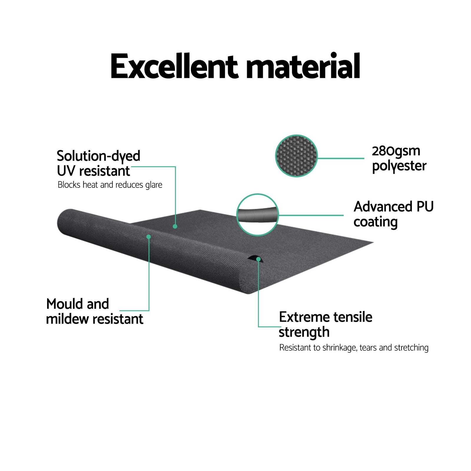 Instahut Motorised Pivot Arm Awning Window Sun Shade 2.4 X 2.1M Grey