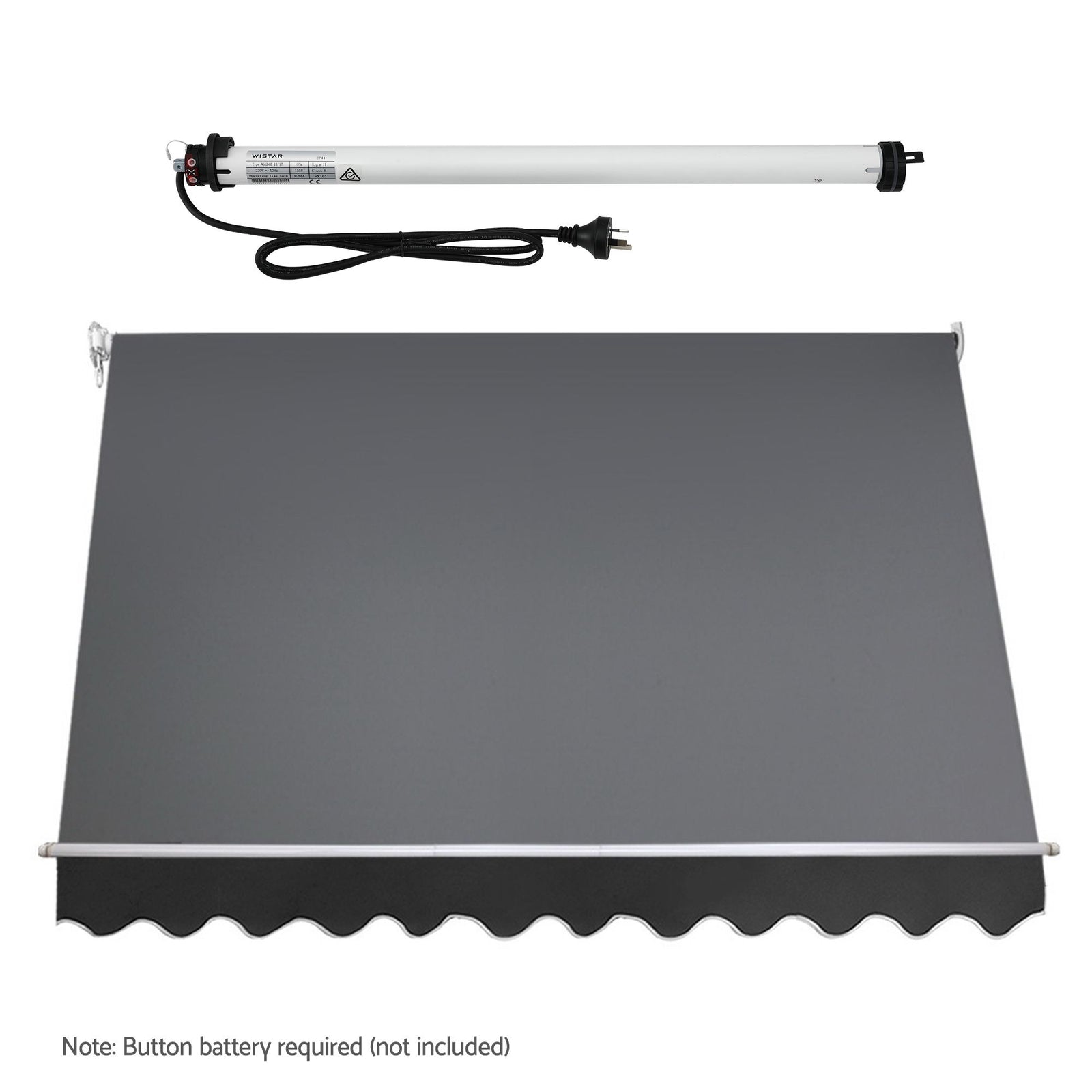 Instahut Motorised Pivot Arm Awning Window Sun Shade 2.8 X 2.1M Grey