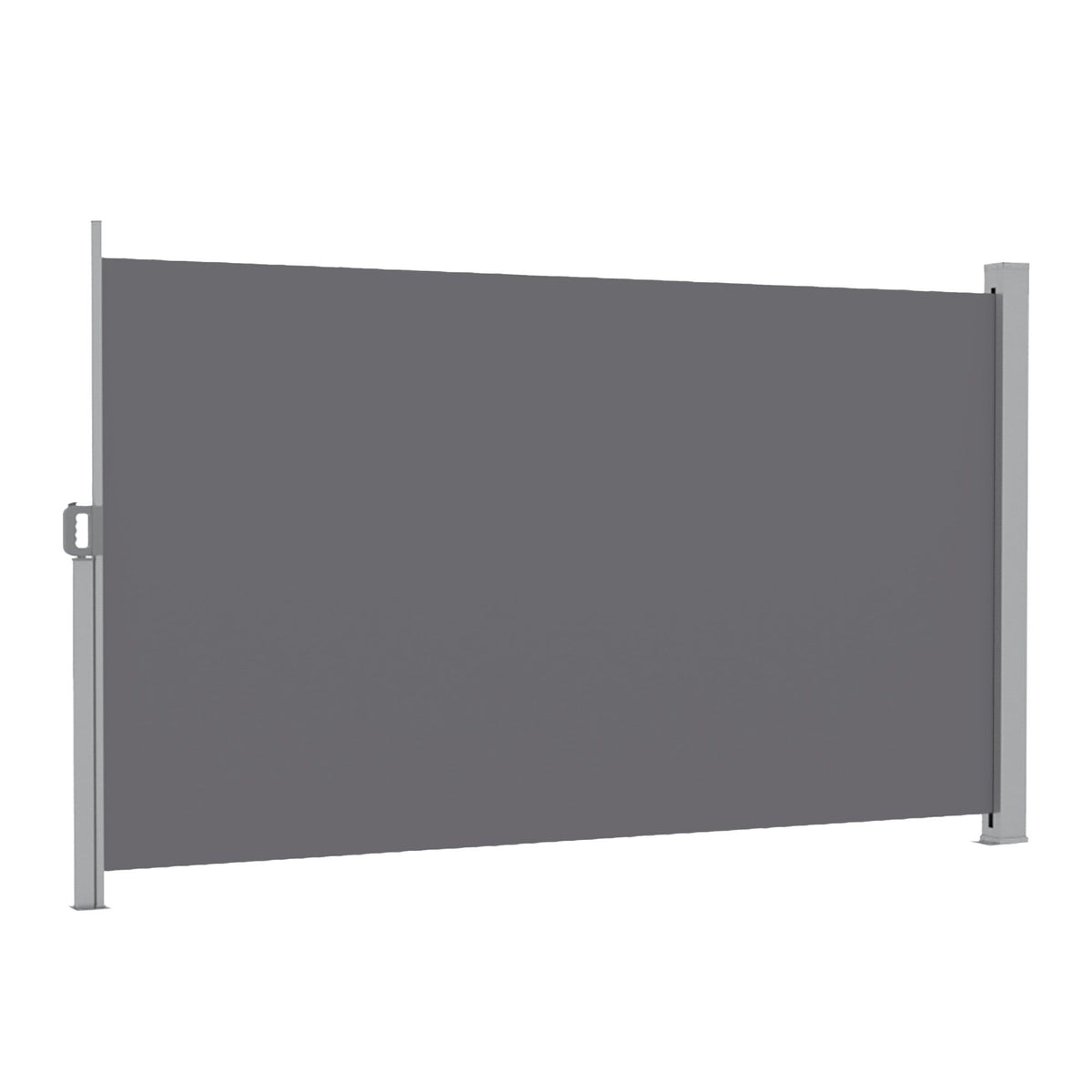 Instahut 1.8X3.5M Side Awning Retractable Privacy Screen Outdoor Sun Shade Grey