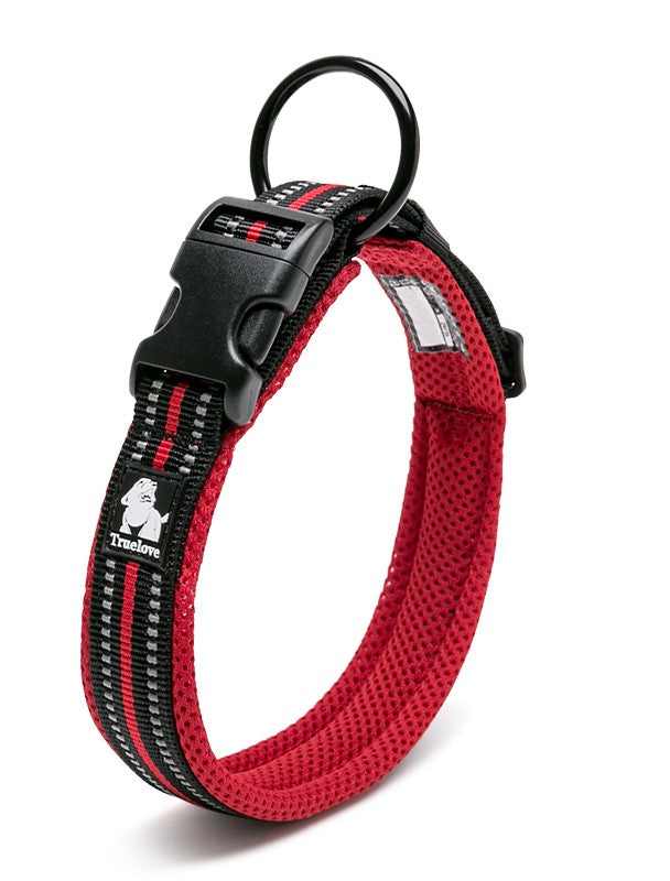 True Love Heavy Duty Reflective Dog Collar - Red, 2XL-1962324890551980033