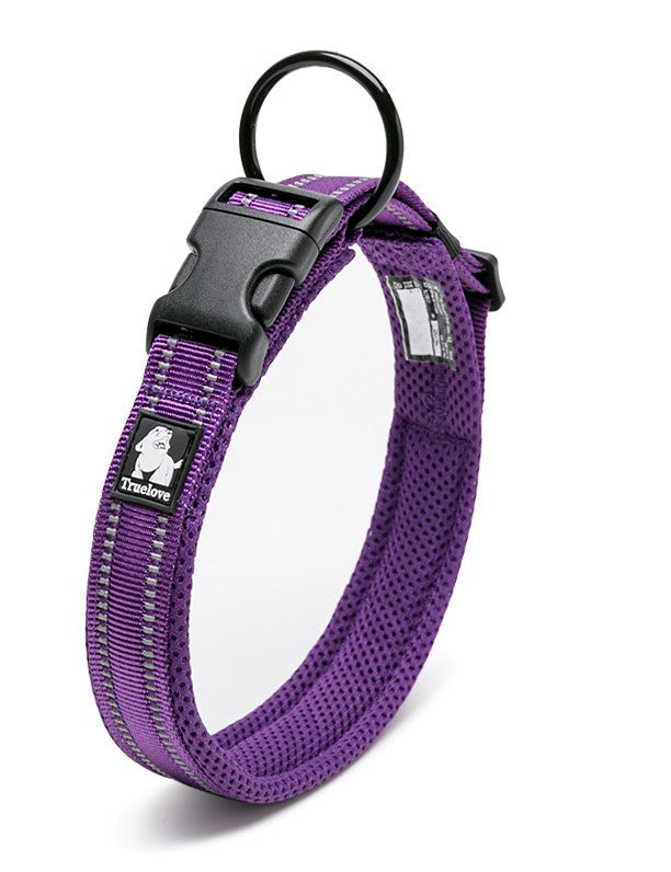 True Love Heavy Duty Reflective Dog Collar - Purple, XL-1962324889100750848