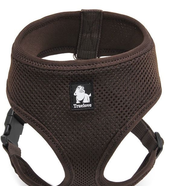 Dog Harness with Steel D Ring - Brown, XL-1831155620741517312