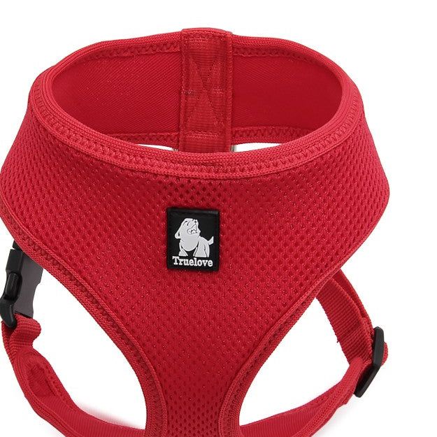 Dog Harness with Steel D Ring - Red, XL-1831155619399340032