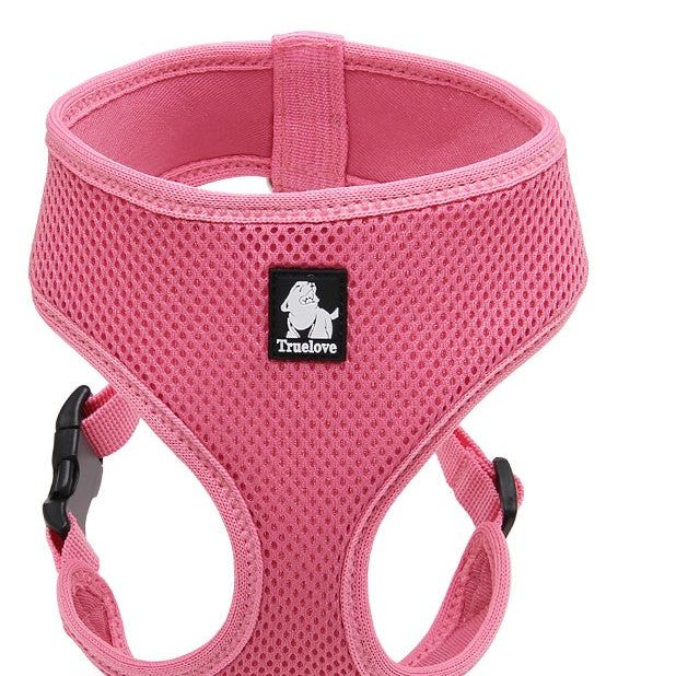 Dog Harness with Steel D Ring - Pink, M-1831155619751661569