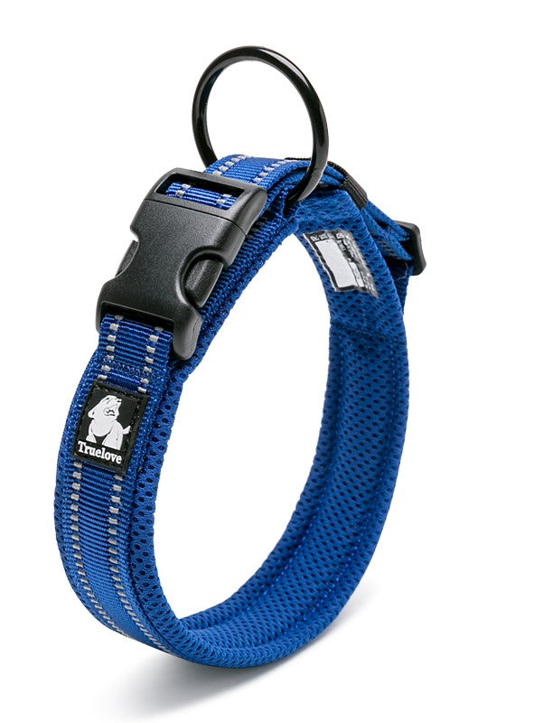 True Love Heavy Duty Reflective Dog Collar - Blue, XL-1962324883610406912