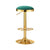 2x Artiss Bar Stools Kitchen Dining Chairs Velvet Padded Stool Green