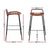 4x Artiss Bar Stools Kitchen Counter Dining Chair Metal Brown