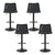 Artiss 4x Bar Stools Vintage Leather Swivel Gas Lift Black