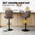 Artiss 2x Bar Stools Kitchen Swivel Gas Lift Counter Chair Wing PE Rattan Brown