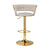 Artiss Bar Stools Gas Lift Velvet Woven Backrest Ivory