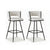 Artiss 2x Bar Stools Kitchen Dining Chair Counter Stool Woven Velvet Metal Ivory