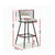 Artiss 2x Bar Stools Kitchen Dining Chair Counter Stool Woven Velvet Metal Ivory