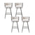 Artiss 4x Bar Stools Kitchen Dining Chair Counter Stool Woven Velvet Metal Ivory