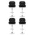 Artiss 4x Bar Stools Gas Lift Padded Leather Black & White