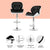 Artiss 4x Bar Stools Gas Lift Padded Leather Black & White