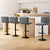 Artiss 4x Bar Stools Vintage Leather Gas Lift Grey