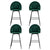 Artiss 4x Bar Stools Velvet Swivel Metal Legs Green