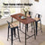 Artiss 2x Bar Stools Kitchen Counter High Chair Dining Stackable Metal Black