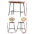 Artiss Bar Table Stools Set Dining Desk Industrial Kitchen Chairs Cafe Pub