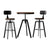 Artiss Bar Table and Stools Set Dining Desk Industrial Kitchen Chairs Cafe Pub