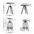 Artiss Bar Table Stools Set Dining Desk Industrial Kitchen Chairs Cafe Pub