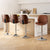 Artiss 4X Bar Stools Bentwood Adjustable Kitchen Counter Chair Leather Brown