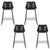 Artiss 4x Bar Stools Leather Padded Metal Legs Black