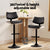 Artiss Bar Stools Kitchen Dining Chairs Gas Lift Stool Wooden Leather Black