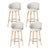 4x Artiss Bar Stools Dining Chairs Contoured Leather Wood Stool
