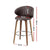 4x Artiss Bar Stools Dining Chairs Contoured Leather Wood Stool