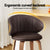 4x Artiss Bar Stools Dining Chairs Contoured Leather Wood Stool